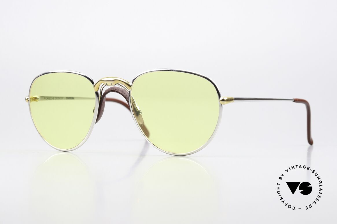 Porsche 5662 - S Sporty Saddle Bridge 90's, luxury panto designer sunglasses by Porsche Design, Made for Men and Women
