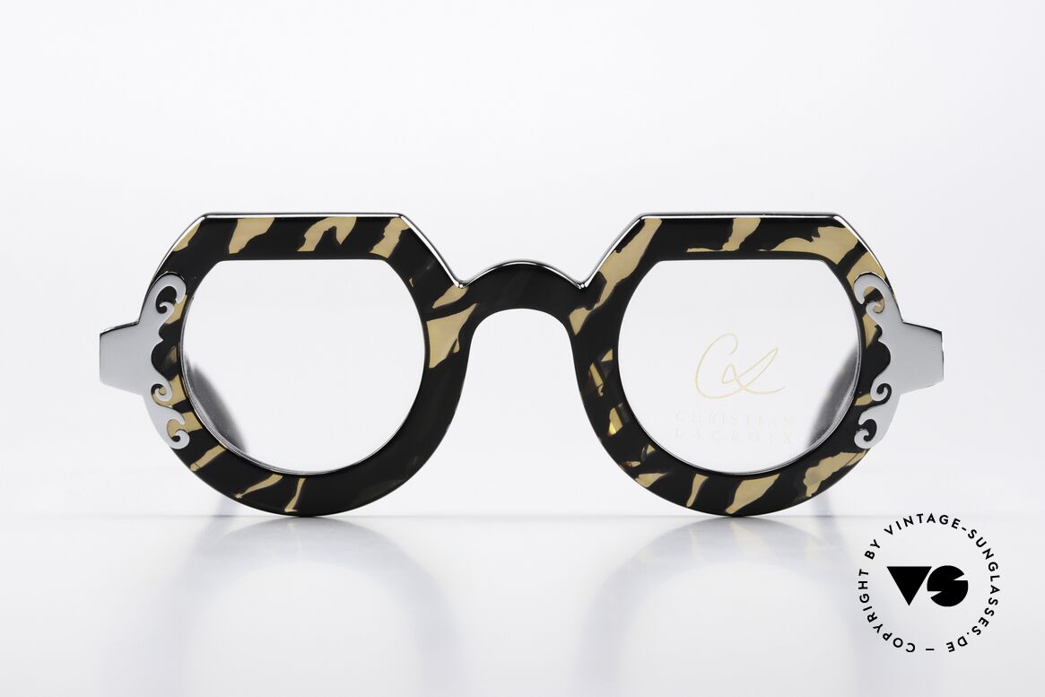 Christian LaCroix 7305 Eye-Catcher Glasses 1991, Rococo era served as inspiration for the design, Made for Women