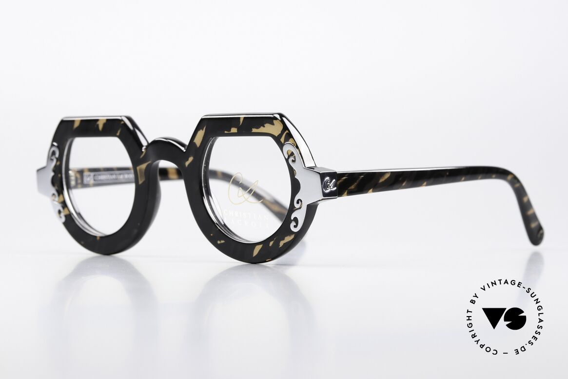 Christian LaCroix 7305 Eye-Catcher Glasses 1991, ingenious OPTYL plastic with a grandiose pattern, Made for Women