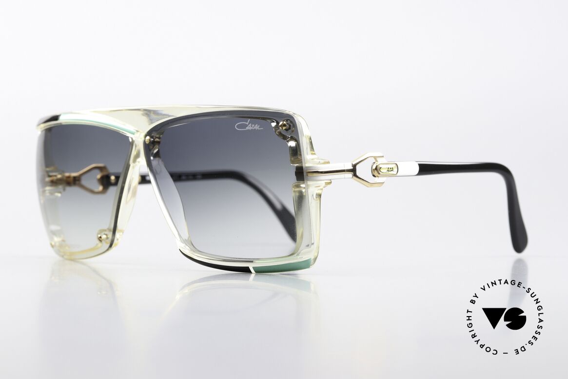 Cazal 859 West Germany 80's Shades, col. 277: crystal / turquois / black / white / gold, Made for Men and Women