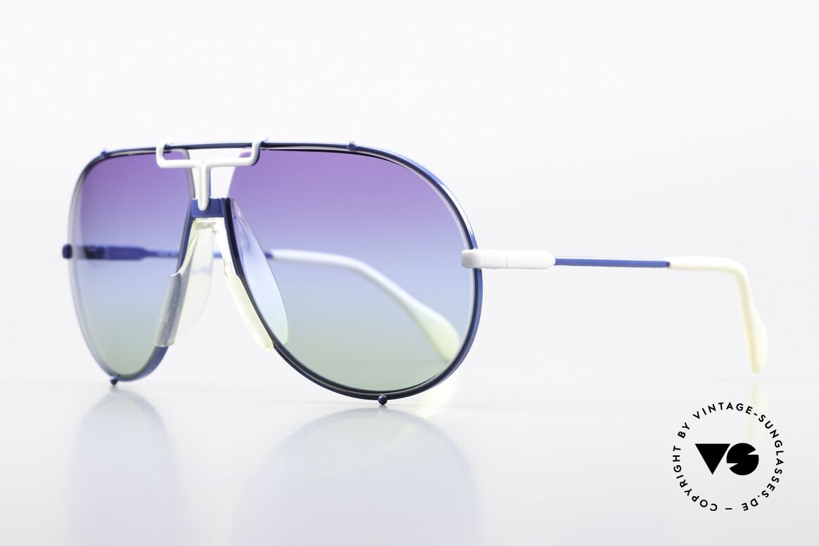 Cazal 901 Targa Design 80's Frame New Sun Lenses, color code 313 with new tricolored sun lenses, Made for Men and Women
