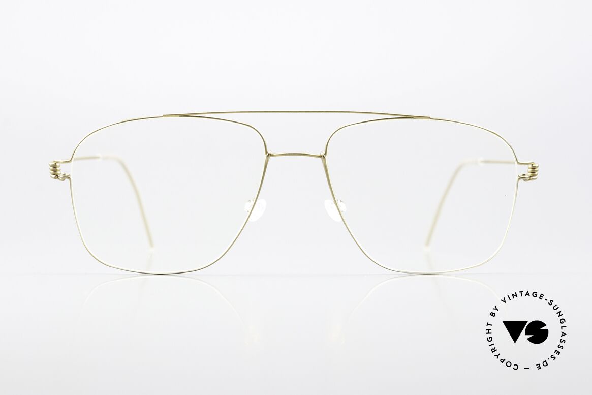 Lindberg Mikkel Air Titan Rim Designer Titanium Glasses, model MIKKEL in size 55-17, 145, color GT = 'gold', Made for Men
