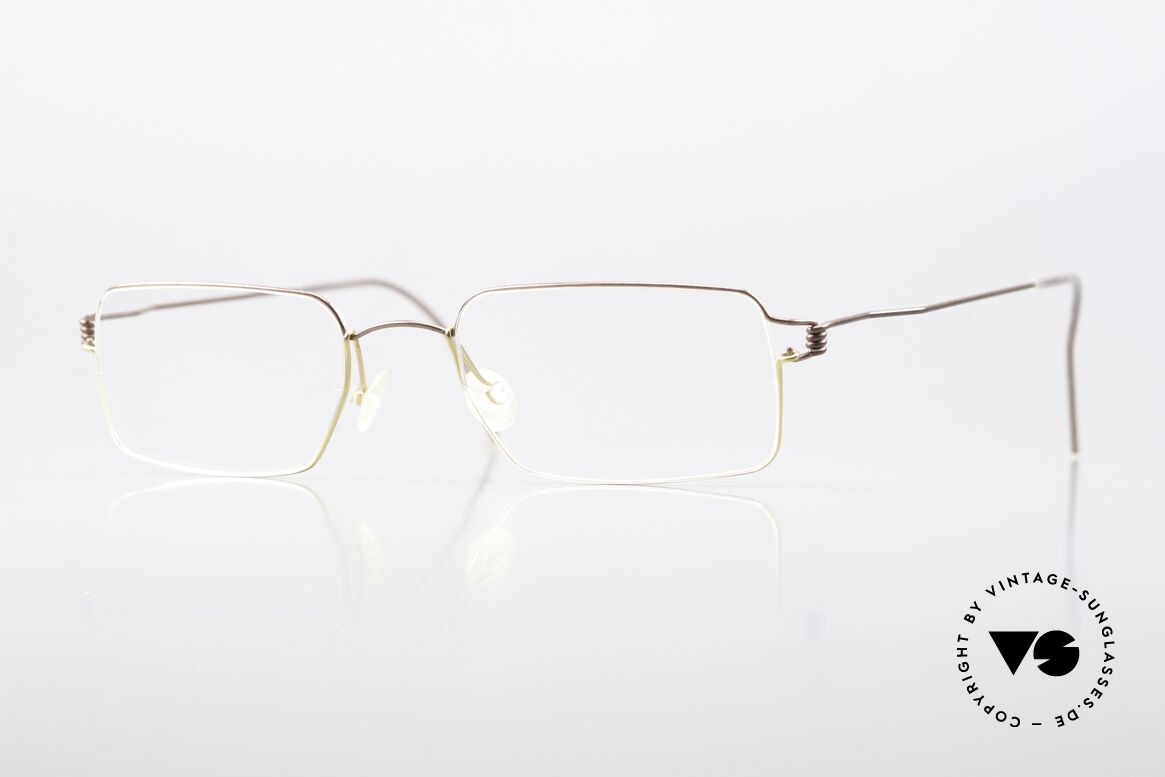 Lindberg Cantus Air Titan Rim Square Titan Frame Bicolor, old LINDBERG Air Titanium Rim glasses, mod. Cantus, Made for Men and Women