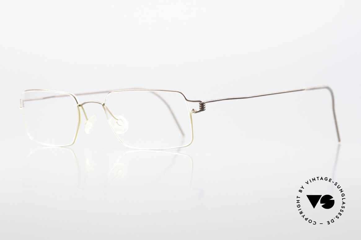 Lindberg Cantus Air Titan Rim Square Titan Frame Bicolor, noble, bicolor frame (bronze and gold), col. code U12, Made for Men and Women