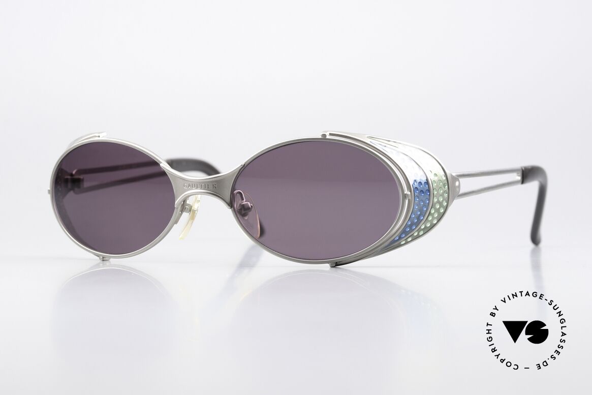 Jean Paul Gaultier 56-7109 90's Steampunk Sunglasses, vintage Gaultier designer sunglasses from the mid 90's, Made for Men and Women