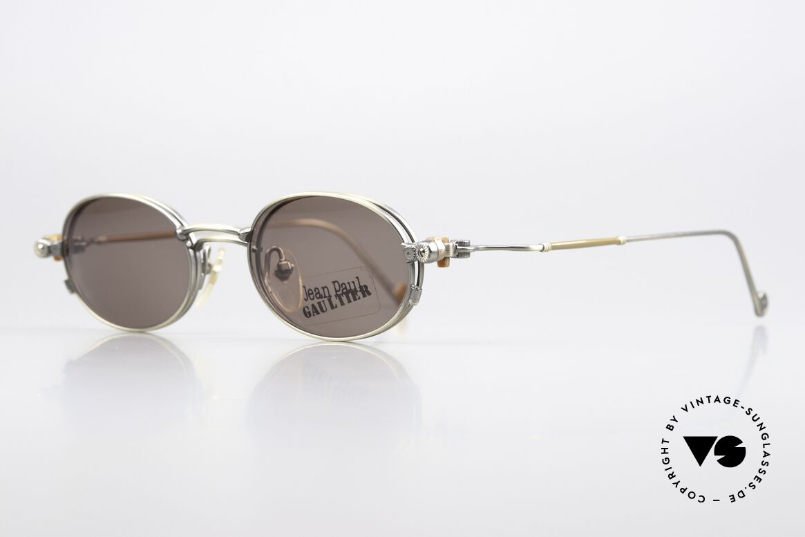 Jean Paul Gaultier 55-8106 Oval Vintage Frame Clip-On, best craftsmanship: 1. class comfort; made in Japan, Made for Men and Women