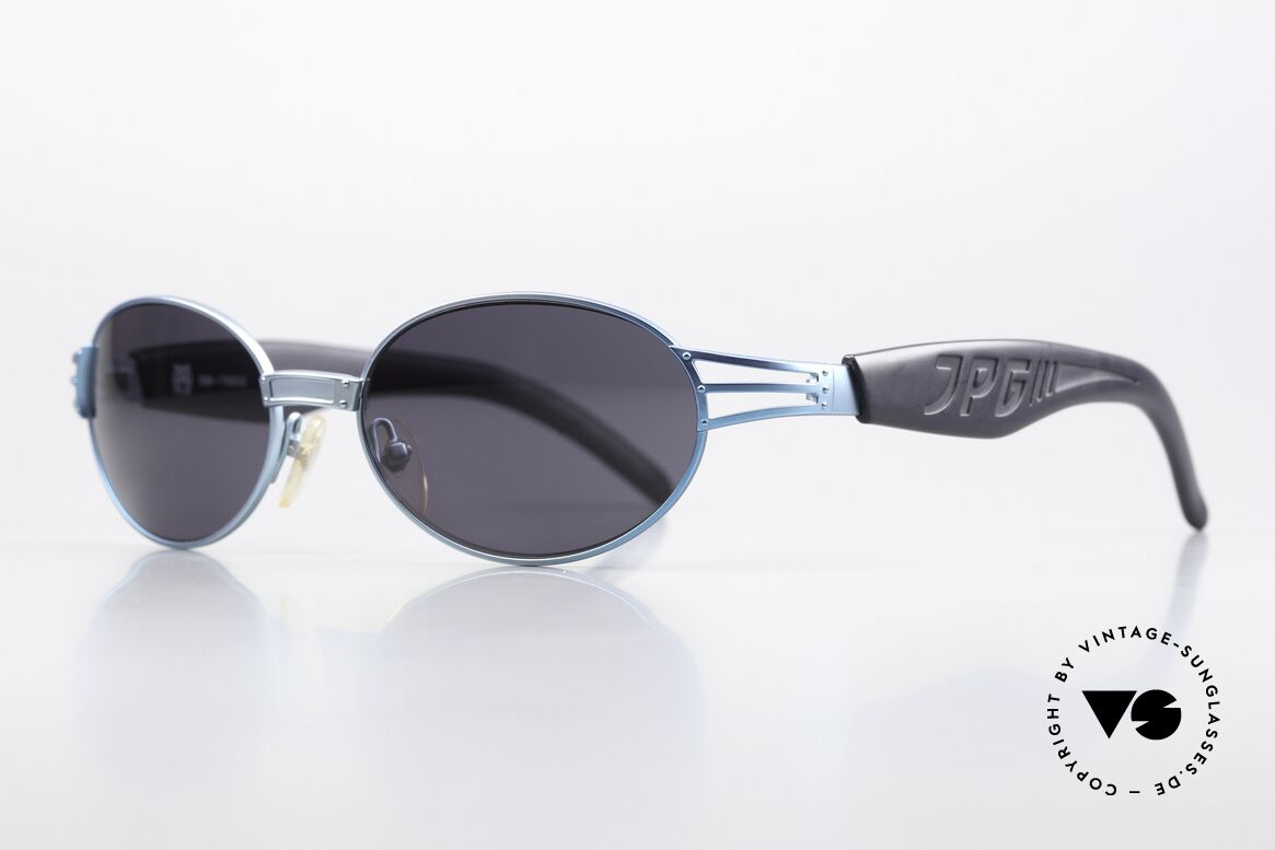 Jean Paul Gaultier 58-7203 Turquoise Metallic Finish, very interesting frame in top quality (made in Japan), Made for Men and Women