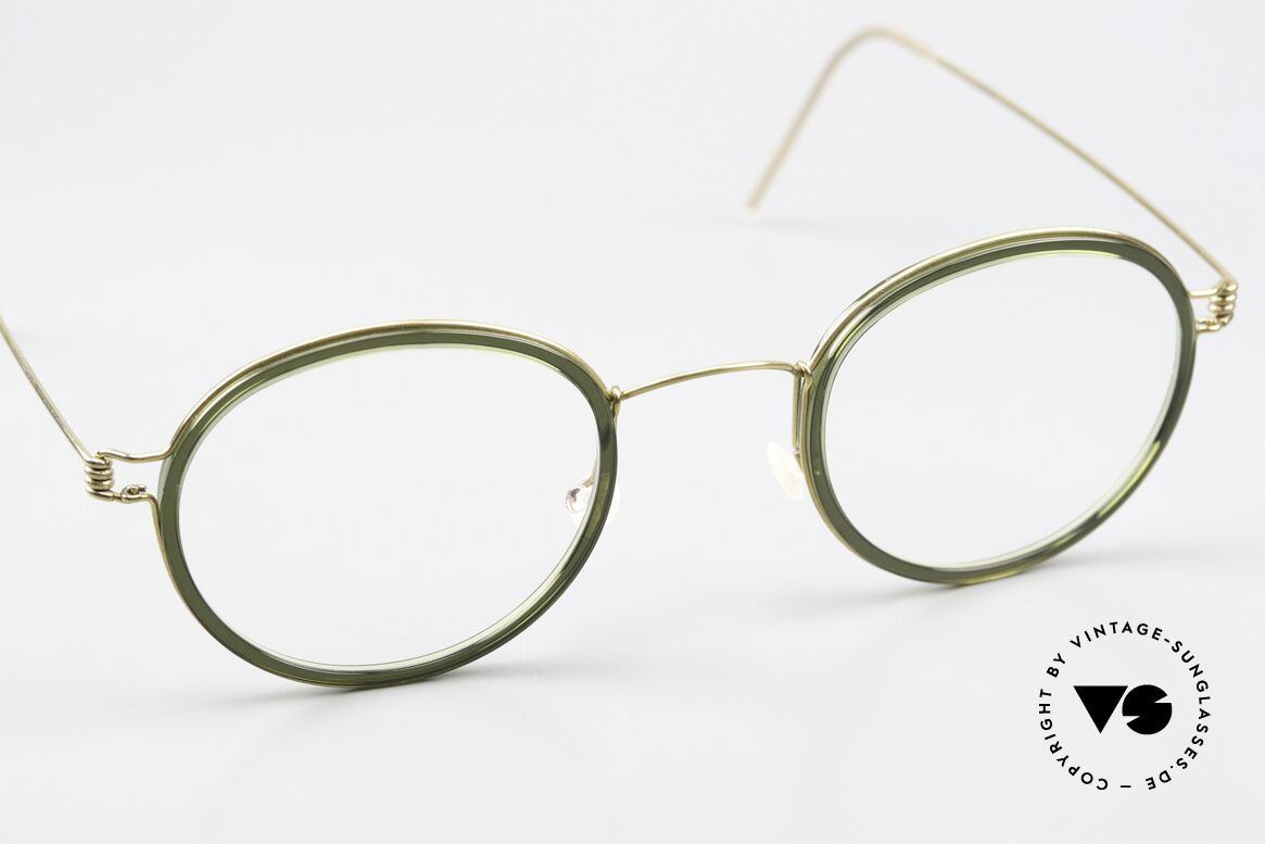 Lindberg Lex 47 Air Titan Rim Minimalist Panto Glasses, unworn, NOS, with original magnetic case by Lindberg, Made for Men and Women