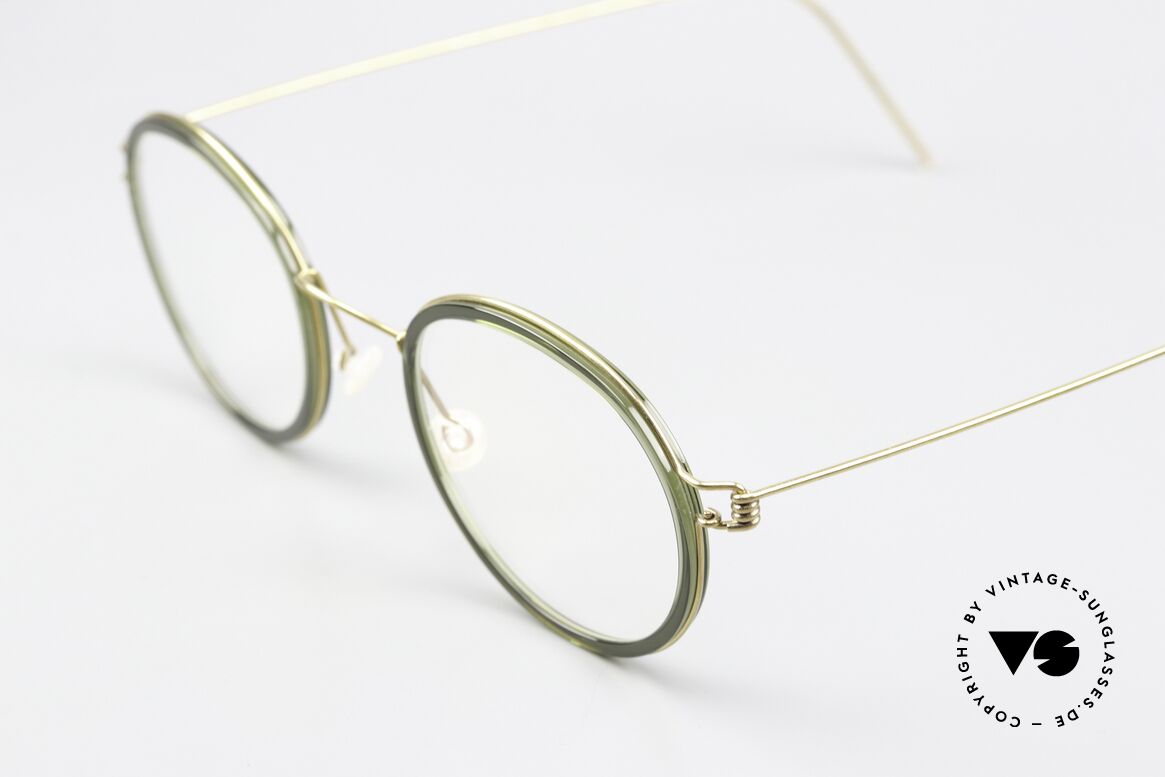 Lindberg Lex 47 Air Titan Rim Minimalist Panto Glasses, striking refined Air Titan frame with Acetate inner rim, Made for Men and Women