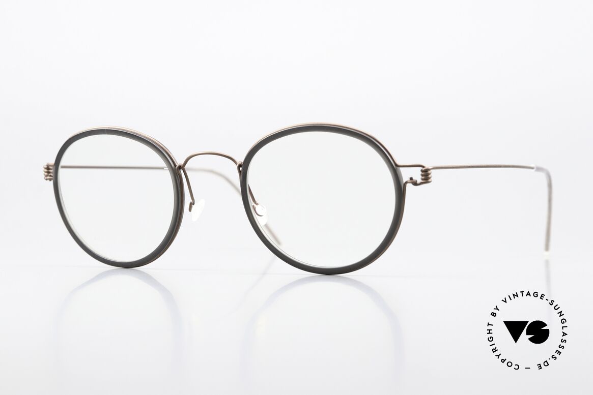 Lindberg Lex 47 Air Titan Rim Designer Frame Matt Bronze, PANTO glasses by Lindberg of the Air Titanium Series, Made for Men and Women