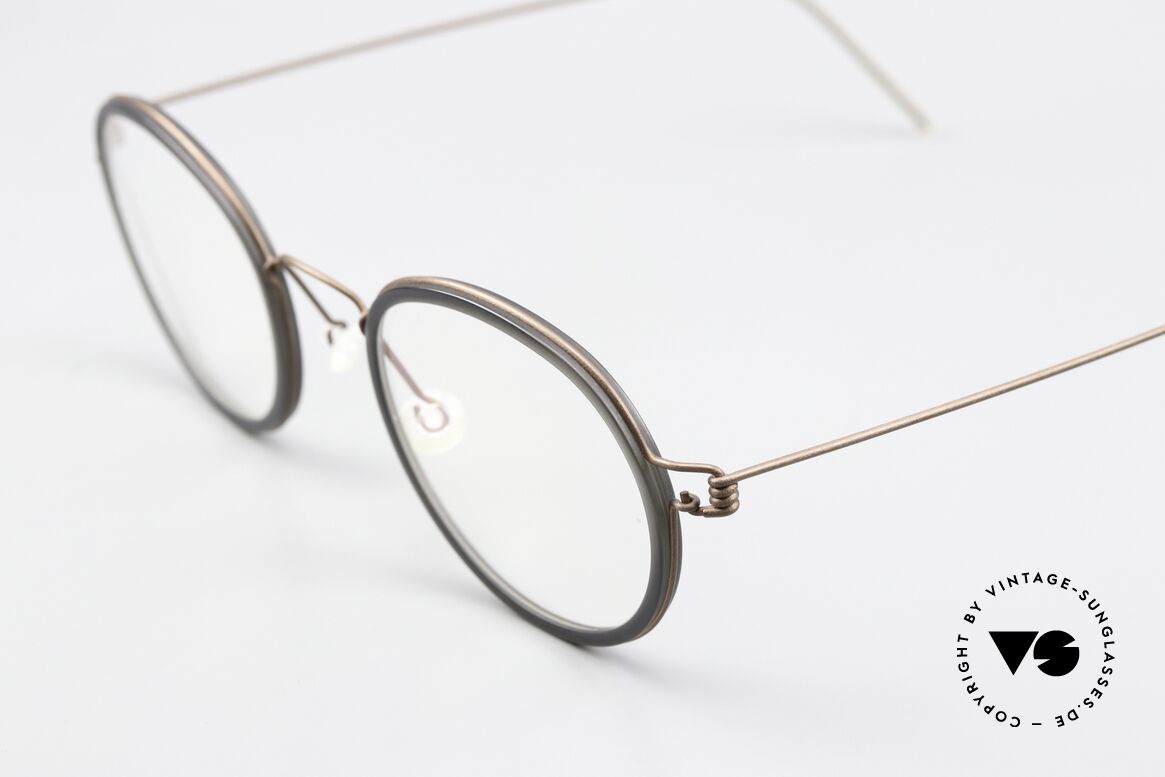 Lindberg Lex 47 Air Titan Rim Designer Frame Matt Bronze, striking refined Air Titan frame with Acetate inner rim, Made for Men and Women