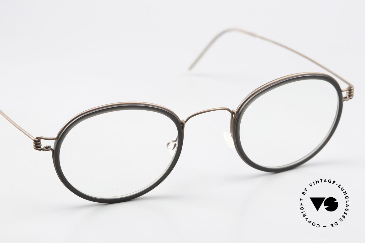 Lindberg Lex 47 Air Titan Rim Designer Frame Matt Bronze, unworn, NOS, with original magnetic case by Lindberg, Made for Men and Women