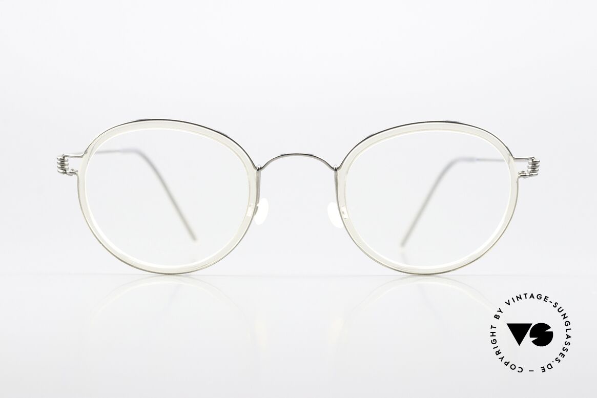 Lindberg Lex 45 Air Titan Rim Frame In Silver And Crystal, unisex eyeglasses; with frame color P10 = shiny silver, Made for Men and Women