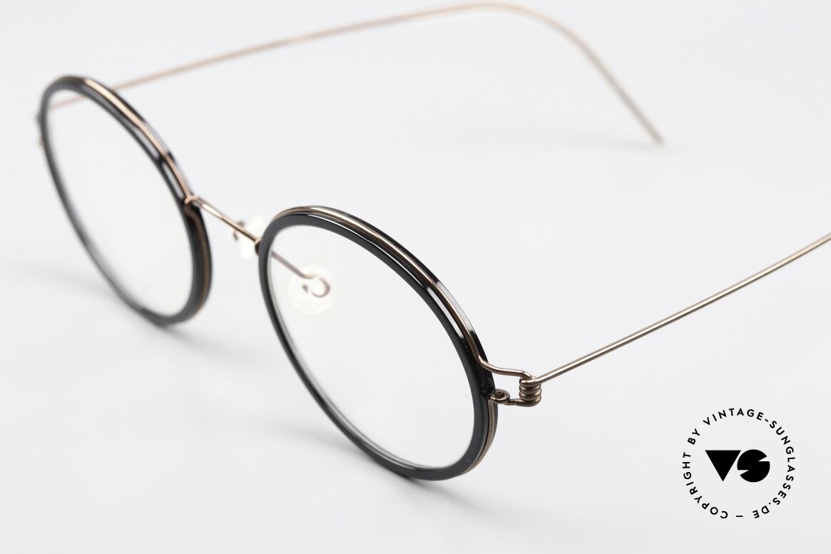 Lindberg Cameron 46 Air Titan Rim Frame Shiny Brown & Black, true designer eyeglasses for ladies and gents; timeless!, Made for Men and Women
