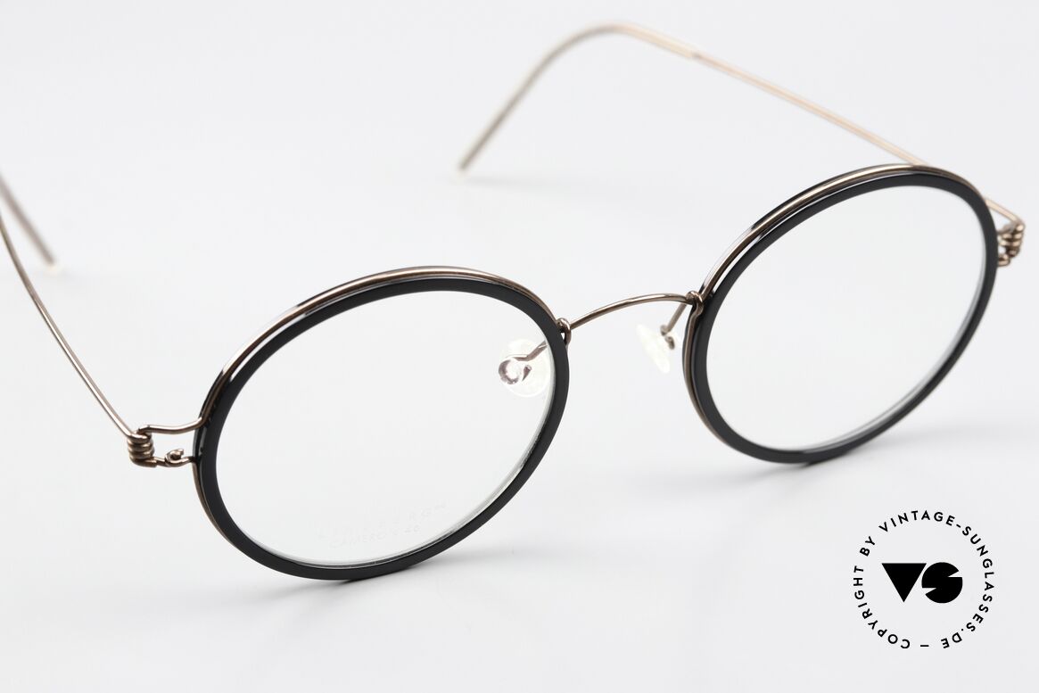 Lindberg Cameron 46 Air Titan Rim Frame Shiny Brown & Black, unworn, NOS, with original magnetic case by Lindberg, Made for Men and Women