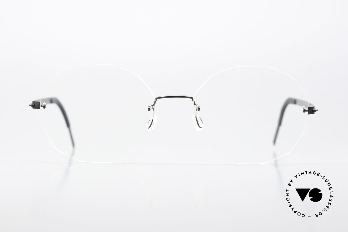 Lindberg 2324 Strip Titan Big Round Rimless Frame, LINDBERG Strip Titanium eyeglass-frame; 2324, 54, Made for Men and Women