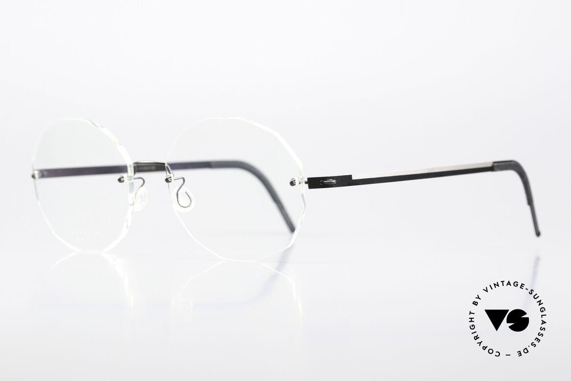 Lindberg 2324 Strip Titan Big Round Rimless Frame, true designer glasses for women and men (UNISEX), Made for Men and Women
