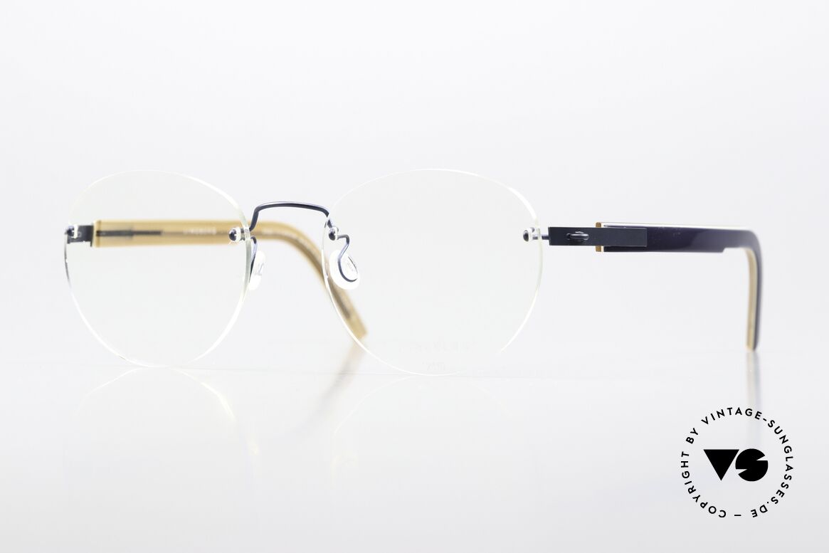 Lindberg 2110 Spirit Titan Blue Metallic Light Brown, LINDBERG Spirit Titanium eyeglass-frame; 2110, 46, Made for Men and Women