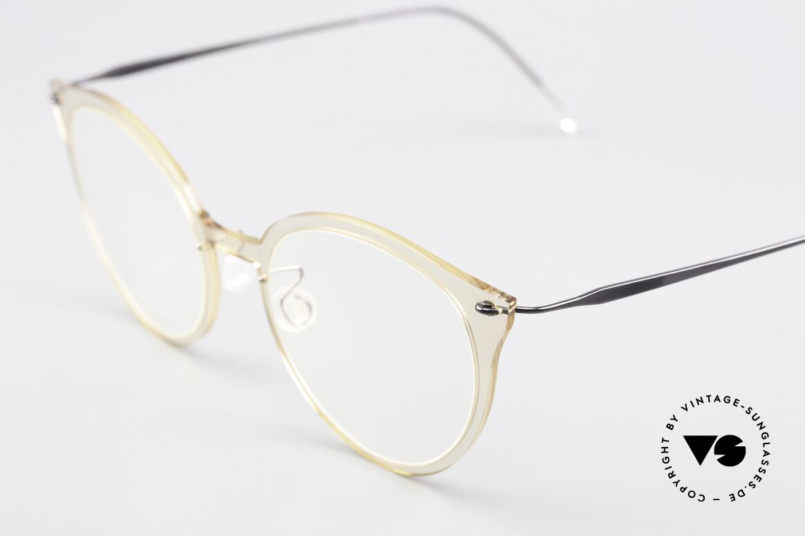 Lindberg 6548 NOW Ladies Specs Cateye Style, wafer-thin semi-transparent front = pure lightness!, Made for Women