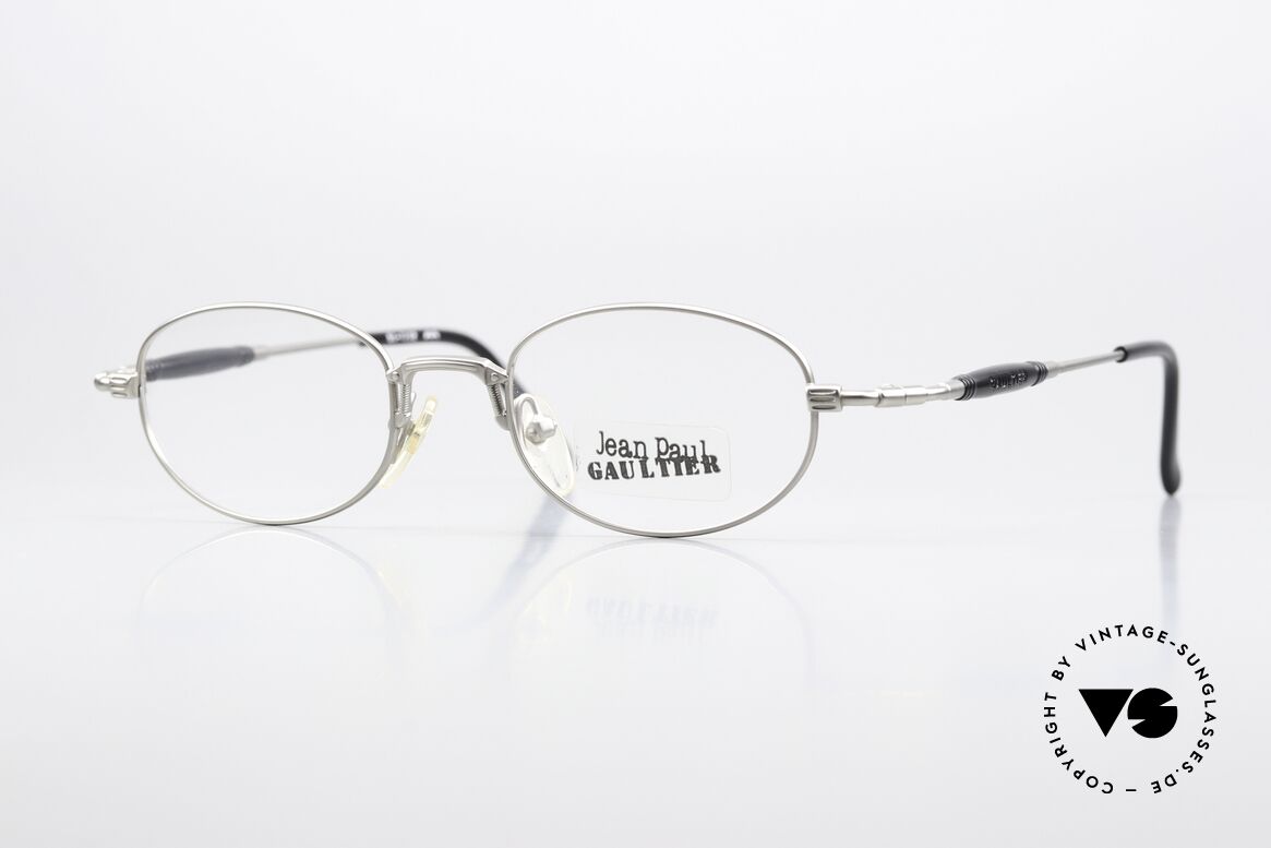 Jean Paul Gaultier 55-7202 Titanium Vintage Frame 90s, oval vintage eyeglass-frame by Jean Paul GAULTIER, Made for Men and Women