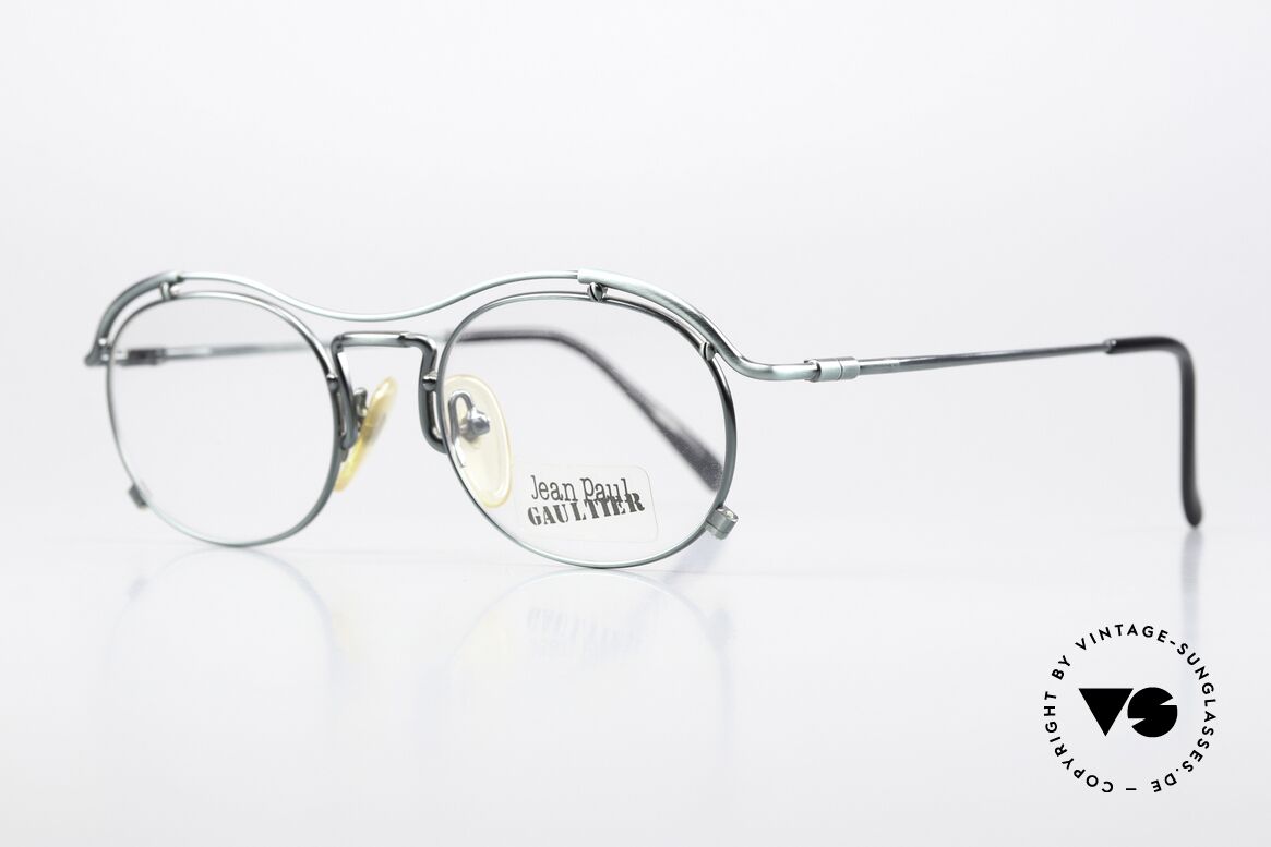 Jean Paul Gaultier 55-2170 90's Frame Fir Green Metal, "smoke fir green metallic" finish; truly UNIQUE!, Made for Men and Women