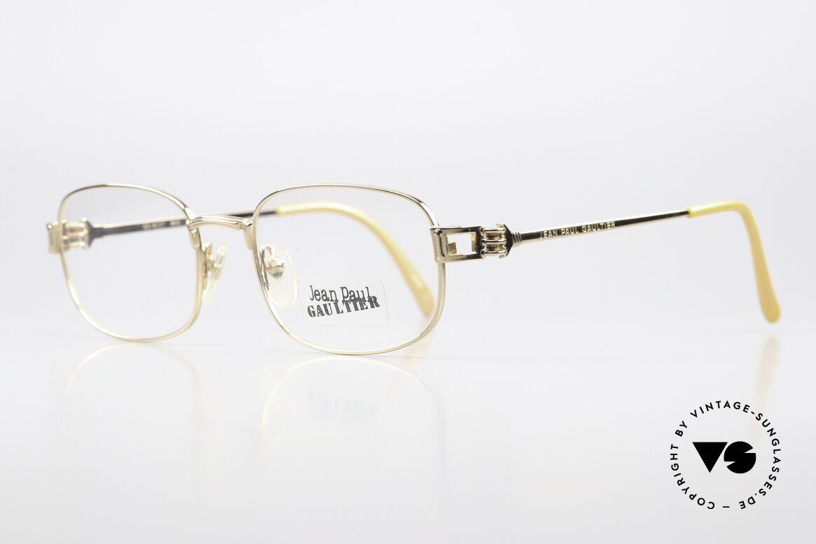 Jean Paul Gaultier 55-6107 Gold Plated Designer Frame, high-end (typically Jean P. Gaultier); made in JAPAN, Made for Men and Women