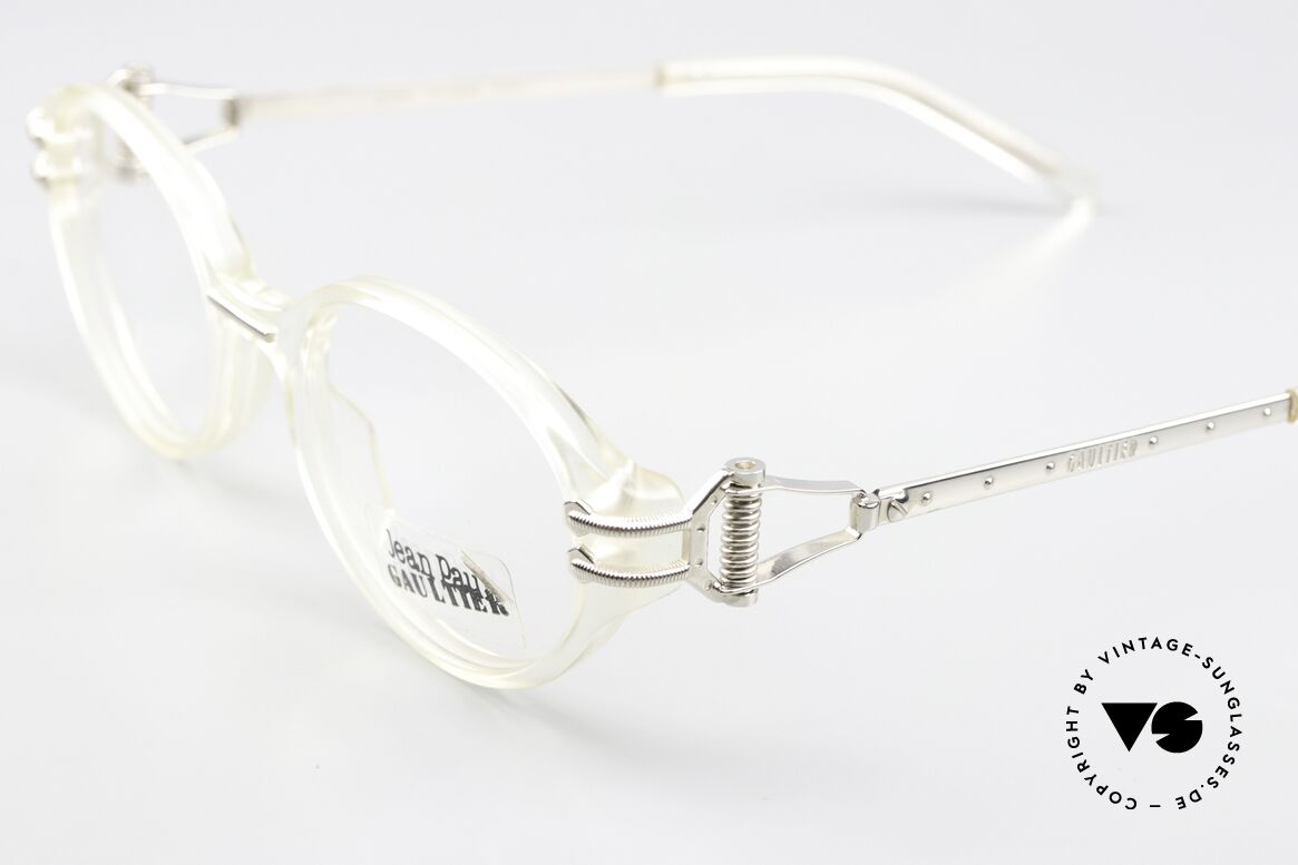 Jean Paul Gaultier 55-5201 90's Steampunk Eyewear, fancy, costly, high-class = Gaultier vintage glasses, Made for Men and Women