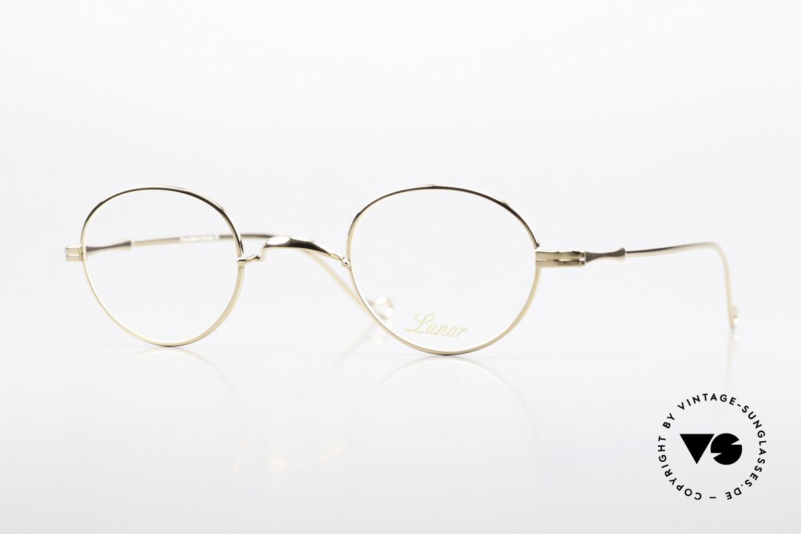 Lunor II 21 Gold-Plated Frame Unisex, round Lunor glasses for ladies and gentlemen similarly, Made for Men and Women