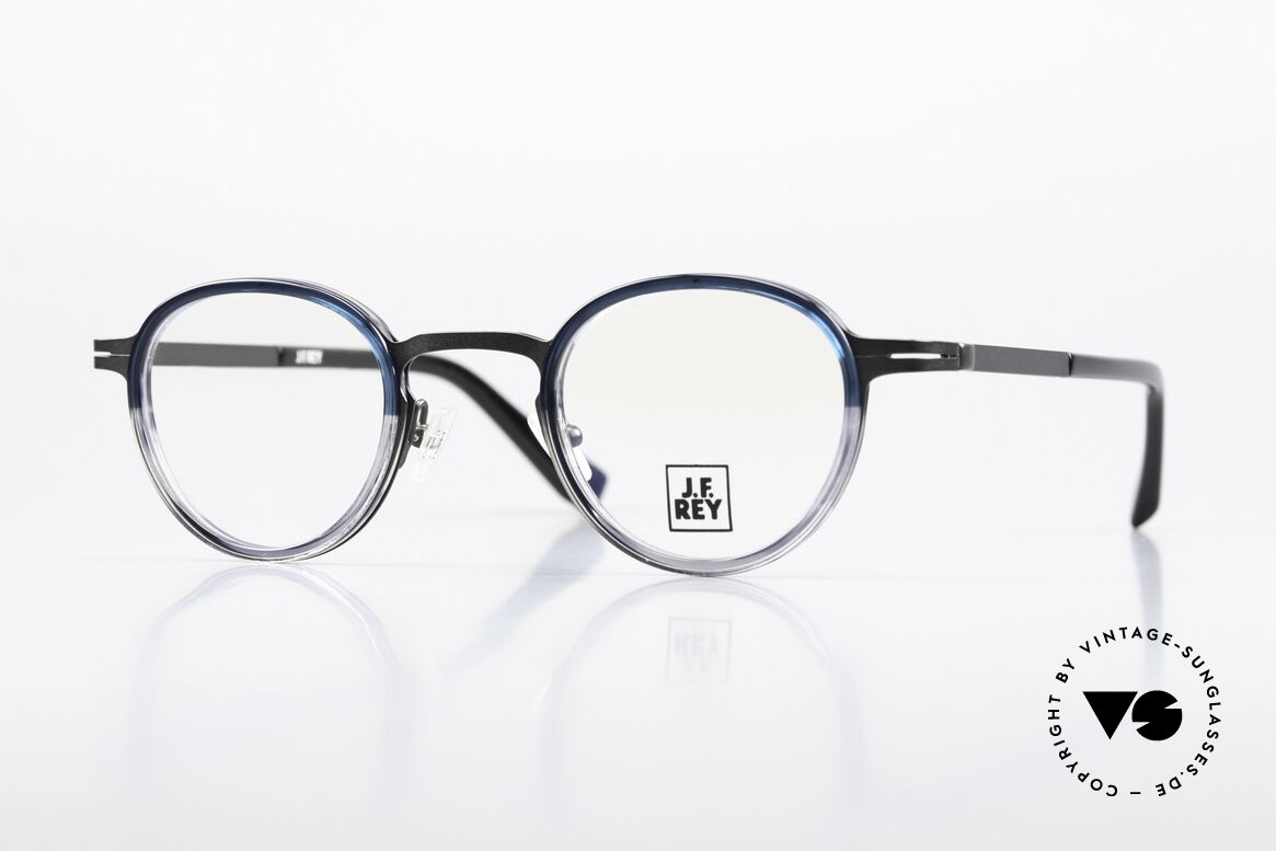 JF Rey JF2677 Blue Gray Panto Eyeglasses, J.F. Rey glasses, model JF2677, col. 2005, size 43-24, Made for Men and Women