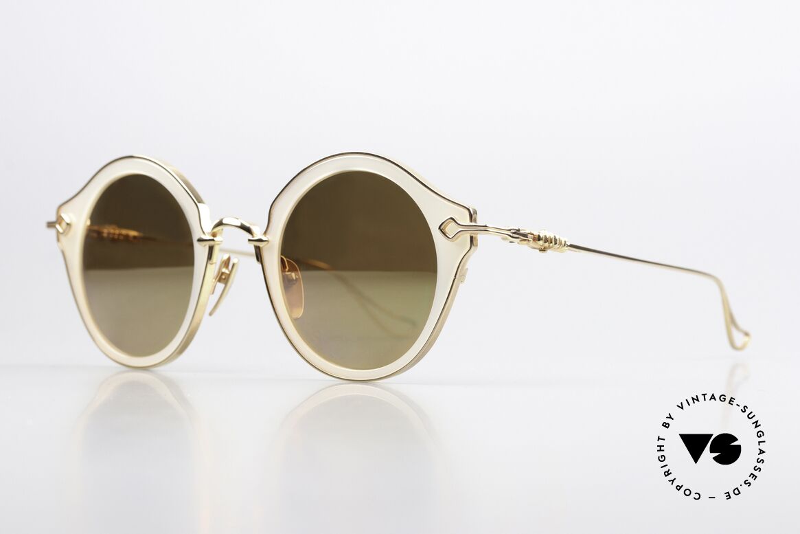Chrome Hearts Bella Hadid White Pearl Gold Mirrored, the model was named 'BELLA' accordingly, size 45/24, Made for Women