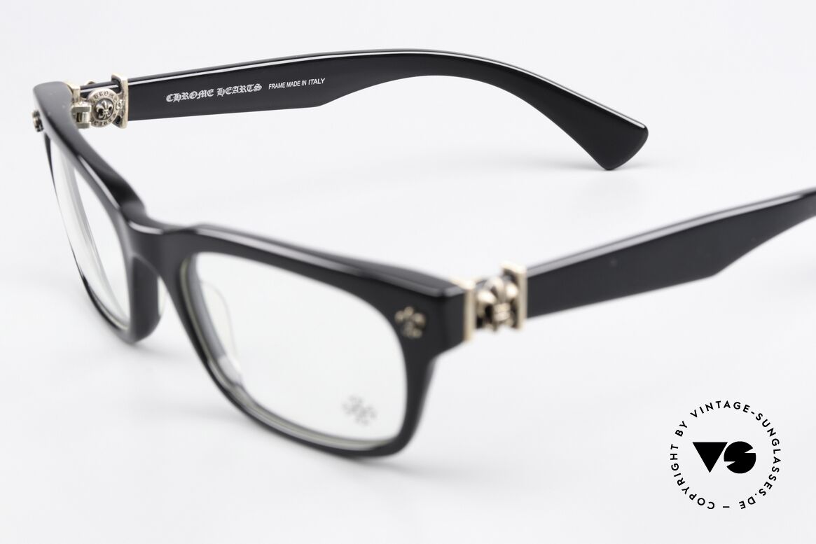 Chrome Hearts Gittin Any 52 Rockstar Specs 52mm Size, the acetate frame can be glazed with prescriptions, Made for Men
