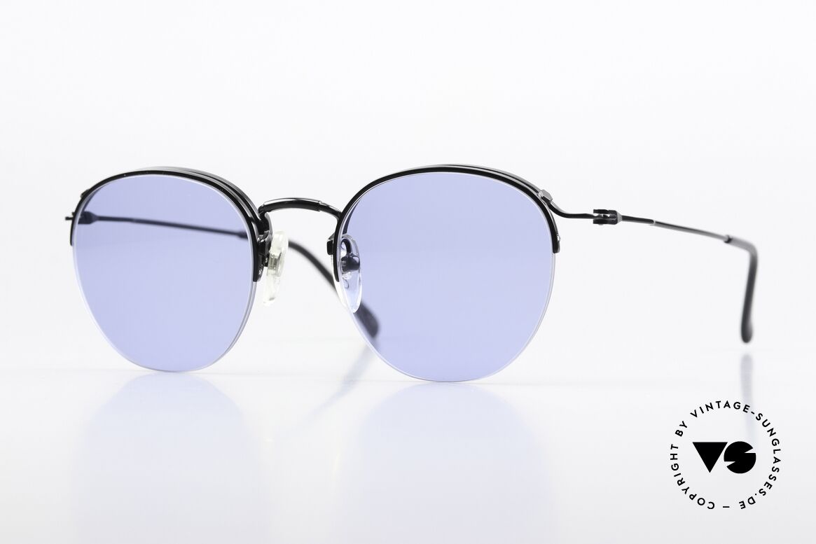 Jean Paul Gaultier 55-1172 Semi Rimless Panto Frame, noble Jean Paul GAULTIER 90's designer shades, Made for Men and Women