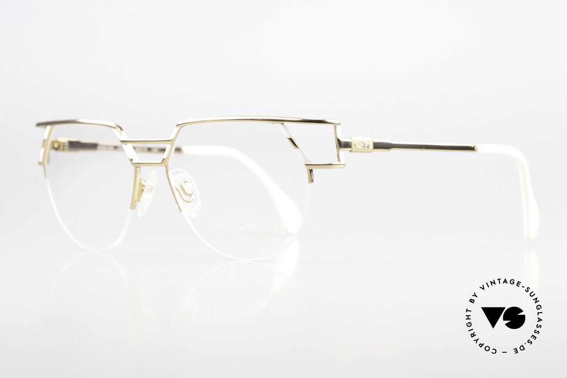 Cazal 248 Original 90's Frame No Retro, elegant frame pattern (gold/white), in size 56/16, Made for Men and Women