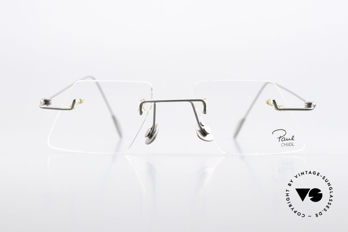 Paul Chiol 04 Rimless 90's Eyewear Art, a synonym for sophisticated rimless spectacles, Made for Men and Women