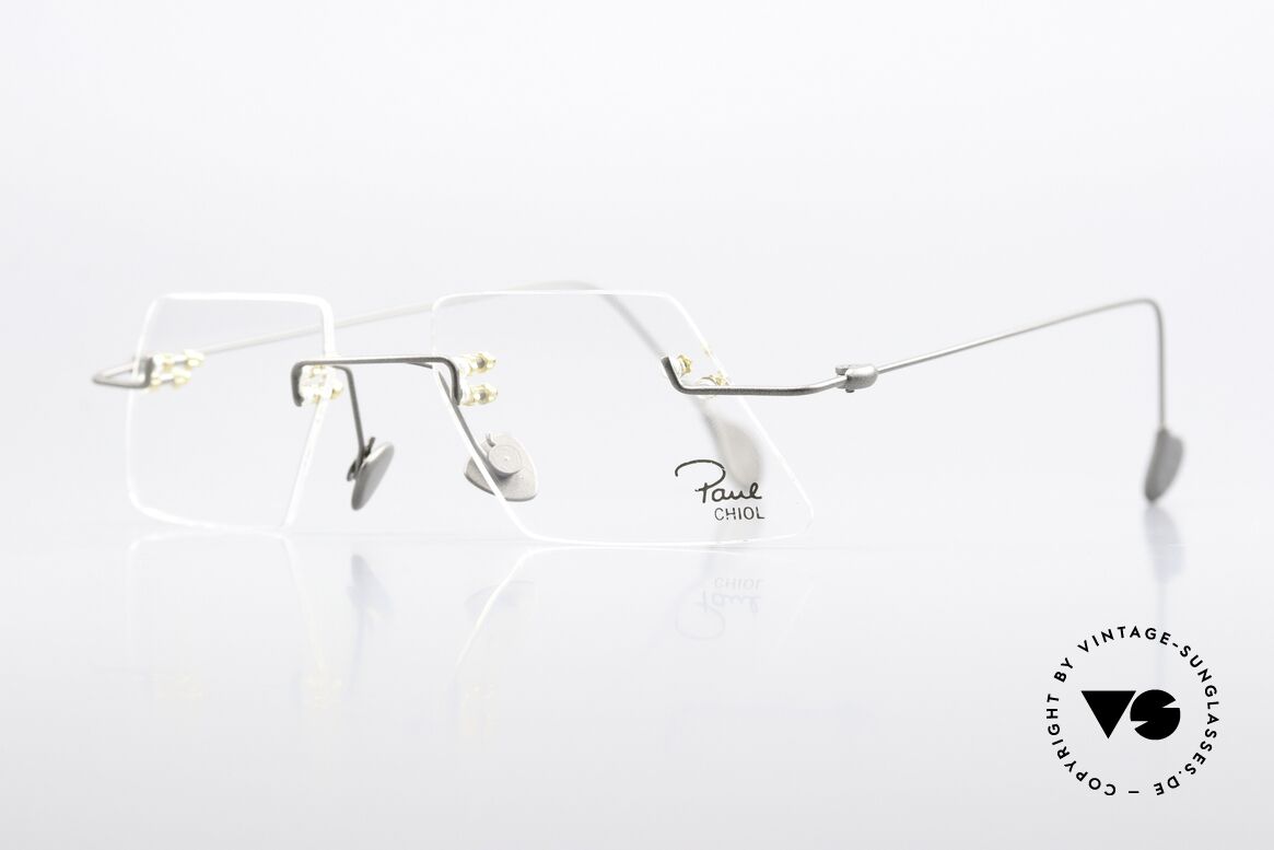 Paul Chiol 04 Rimless 90's Eyewear Art, filigree & cleverly devised design; simply chichi, Made for Men and Women