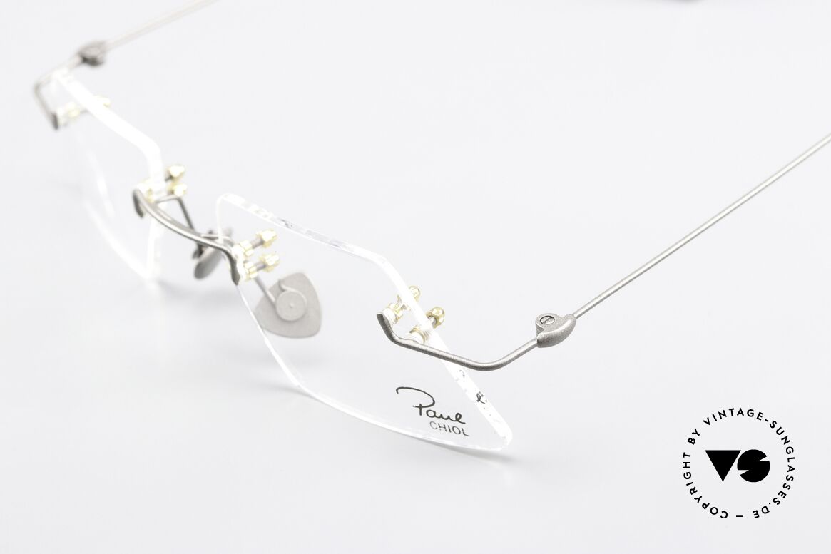 Paul Chiol 04 Rimless 90's Eyewear Art, an unworn masterpiece with orig. DEMO lenses, Made for Men and Women