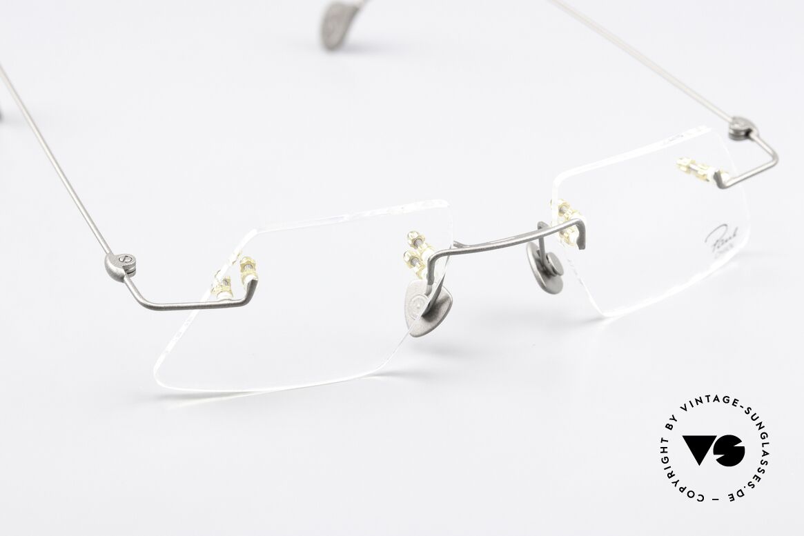 Paul Chiol 04 Rimless 90's Eyewear Art, M.04 ruthenium, lens width 45mm, bridge 18mm, Made for Men and Women