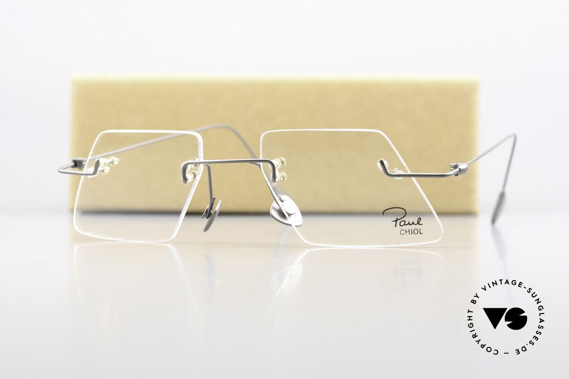 Paul Chiol 04 Rimless 90's Eyewear Art, your optician can demonstrate his skills, here! ;), Made for Men and Women