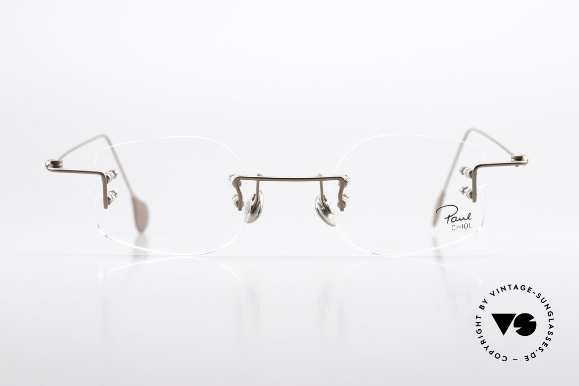 Paul Chiol 08 Rimless 2000's Eyewear Art, a synonym for sophisticated rimless spectacles, Made for Men and Women