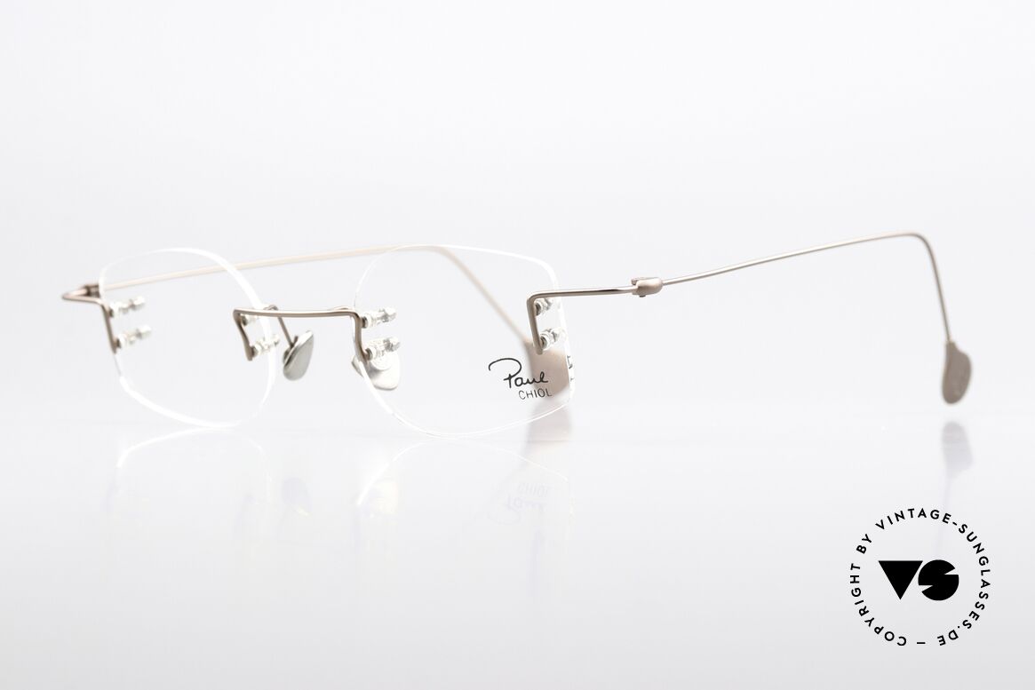 Paul Chiol 08 Rimless 2000's Eyewear Art, the small series was produced from 1998 to 2003, Made for Men and Women