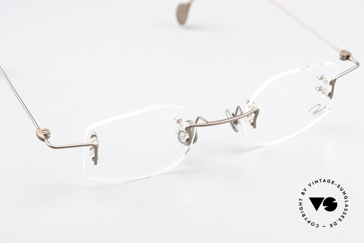Paul Chiol 08 Rimless 2000's Eyewear Art, model 08 copper, lens width 42mm, bridge 16mm, Made for Men and Women