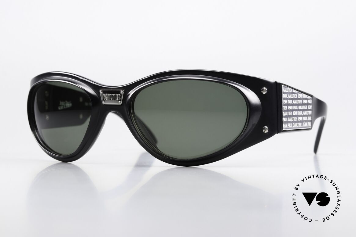 Jean Paul Gaultier 56-5001 Wrap Steampunk Sunglasses, sporty 90's sunglasses from Jean Paul Gaultier, Made for Men