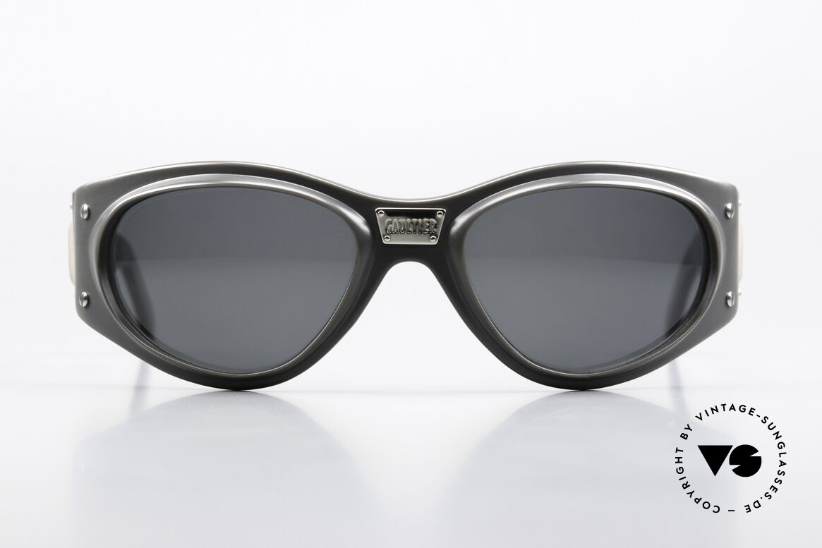 Jean Paul Gaultier 56-5001 Wrap Industrial Sunglasses, sporty 90's sunglasses from Jean Paul Gaultier, Made for Men Jean Paul Gaultier 56-5001 Wrap Industrial Sunglasses, sporty 90's sunglasses from Jean Paul Gaultier, Made for Men