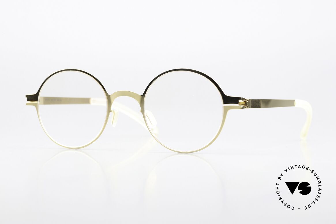 Mykita Pit Glasses Round Glossy Gold, Mykita eyeglasses, model PIT, size 46-22, color 013, Made for Men and Women