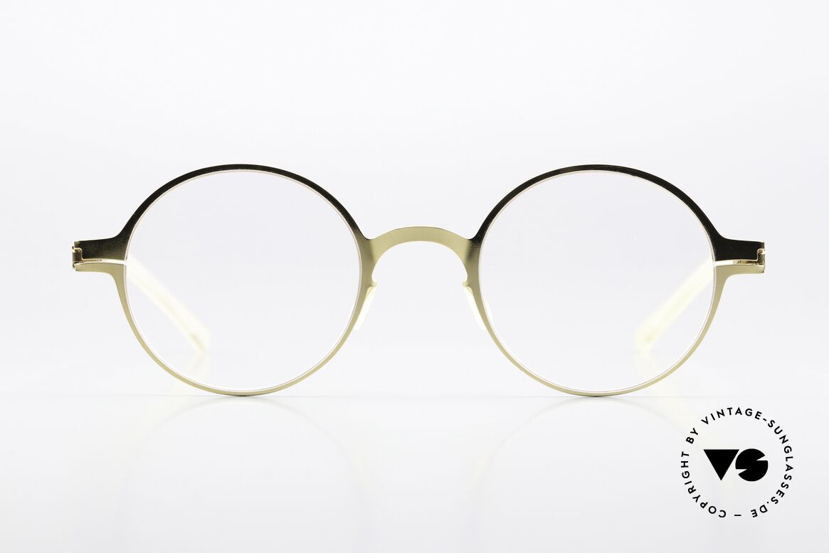 Mykita Pit Glasses Round Glossy Gold, Mykita eyeglasses, model PIT, size 46-22, color 013, Made for Men and Women