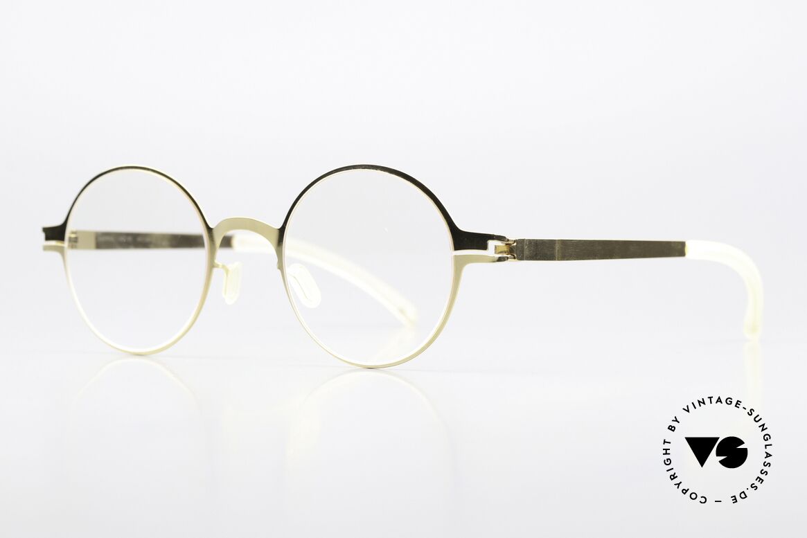 Mykita Pit Glasses Round Glossy Gold, col 013 "gold" = timeless eyewear for ladies & gents, Made for Men and Women