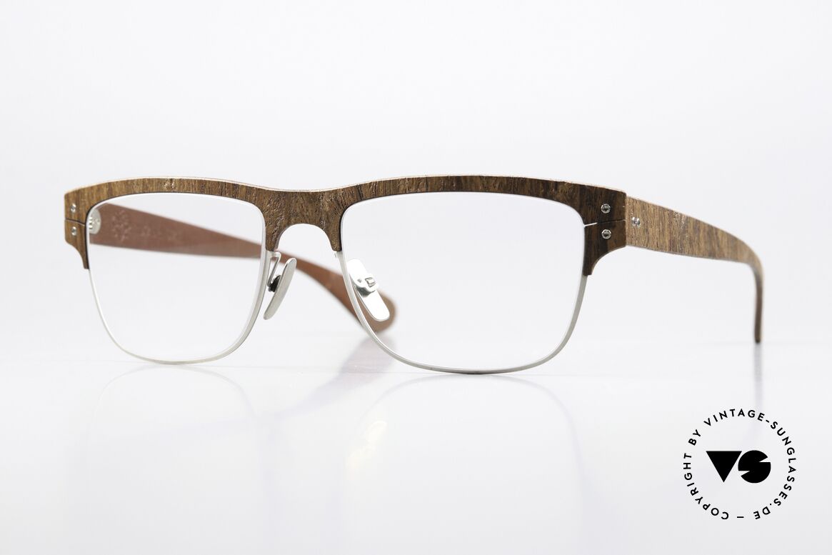 Lucas de Stael Nemus 14 Wood Leather Natural Specs, LUCAS de STAËL, Nemus N14, in size 51/19, color 07, Made for Men