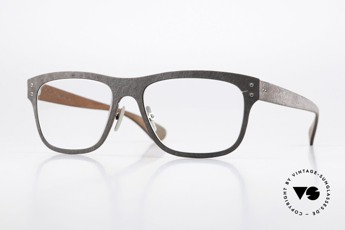 Lucas de Stael Stratus Thin 10 Frame With Leather Cover, LUCAS de STAËL, Stratus Thin 10, size 53/19, col. 04, Made for Men