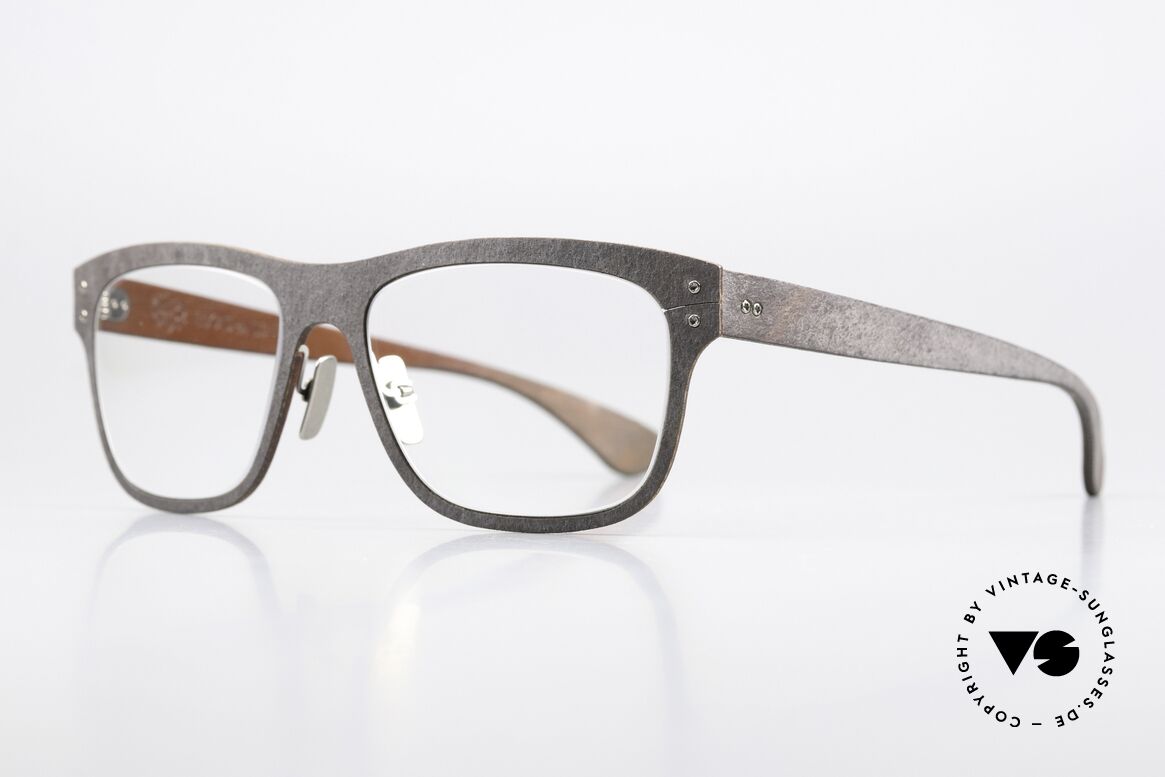 Lucas de Stael Stratus Thin 10 Frame With Leather Cover, luxury model with leather cover (connoisseur glasses), Made for Men