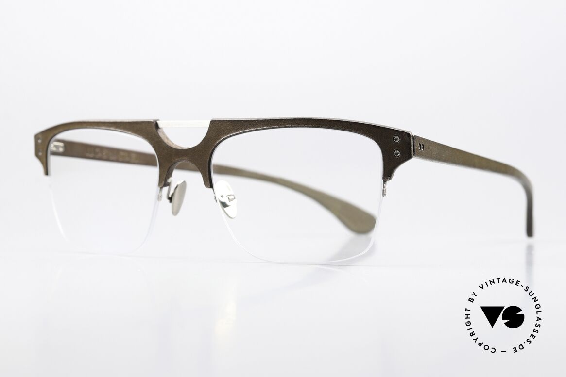 Lucas de Stael Minotaure Thin 15 Leather Covered Nylor Frame, NYLOR model with leather cover (connoisseur glasses), Made for Men
